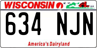 WI license plate 634NJN