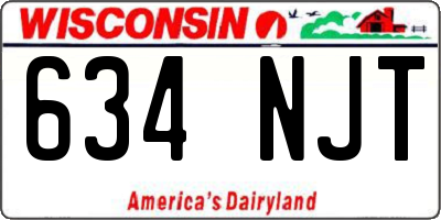 WI license plate 634NJT