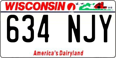 WI license plate 634NJY