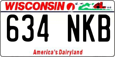 WI license plate 634NKB