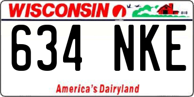 WI license plate 634NKE