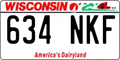 WI license plate 634NKF