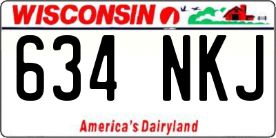 WI license plate 634NKJ