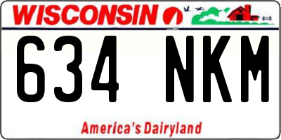 WI license plate 634NKM