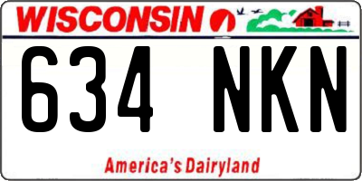 WI license plate 634NKN