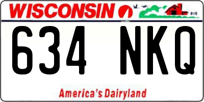 WI license plate 634NKQ