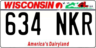 WI license plate 634NKR