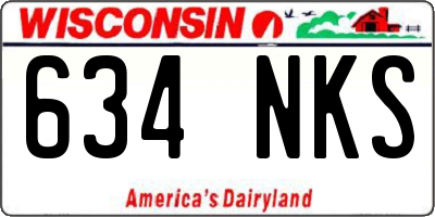 WI license plate 634NKS