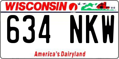 WI license plate 634NKW
