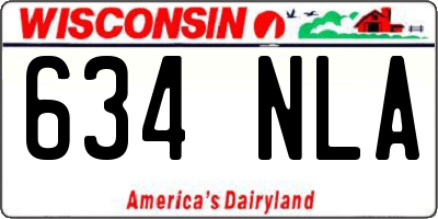 WI license plate 634NLA
