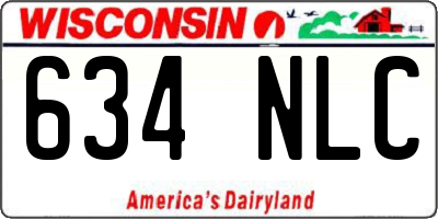 WI license plate 634NLC
