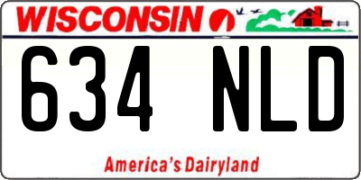 WI license plate 634NLD