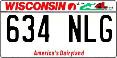 WI license plate 634NLG