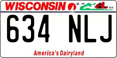 WI license plate 634NLJ