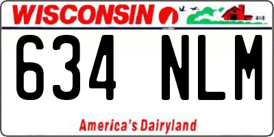 WI license plate 634NLM