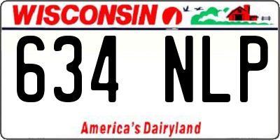 WI license plate 634NLP