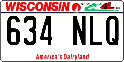 WI license plate 634NLQ