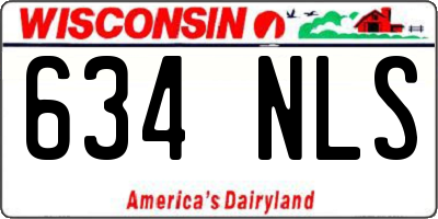 WI license plate 634NLS