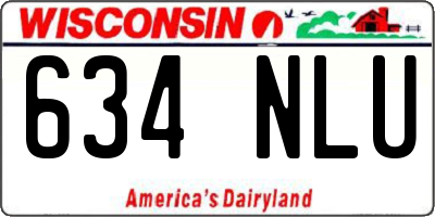 WI license plate 634NLU