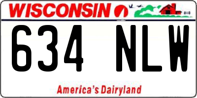 WI license plate 634NLW