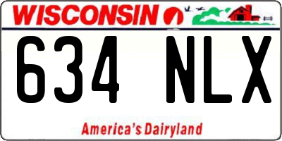 WI license plate 634NLX