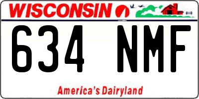 WI license plate 634NMF