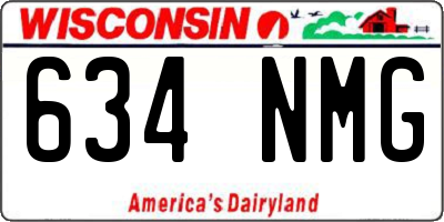 WI license plate 634NMG
