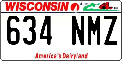 WI license plate 634NMZ