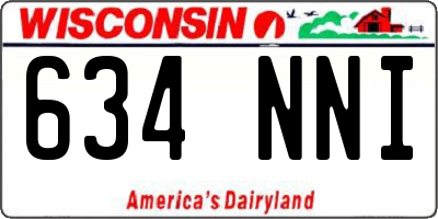 WI license plate 634NNI