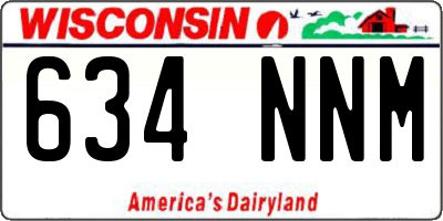 WI license plate 634NNM