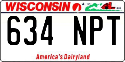 WI license plate 634NPT