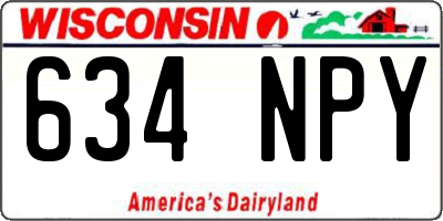 WI license plate 634NPY
