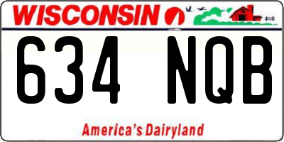 WI license plate 634NQB