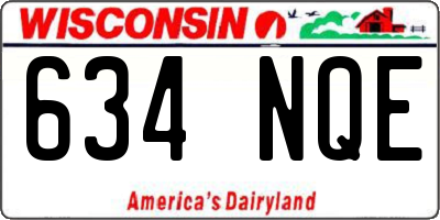 WI license plate 634NQE