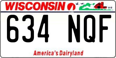 WI license plate 634NQF