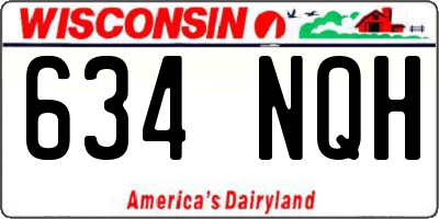WI license plate 634NQH