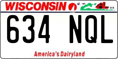 WI license plate 634NQL
