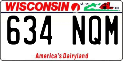 WI license plate 634NQM