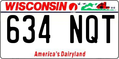 WI license plate 634NQT