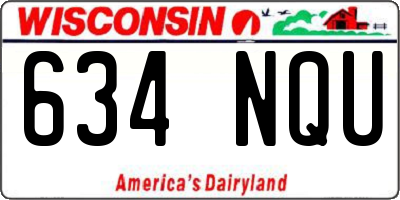 WI license plate 634NQU