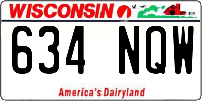 WI license plate 634NQW
