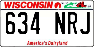 WI license plate 634NRJ