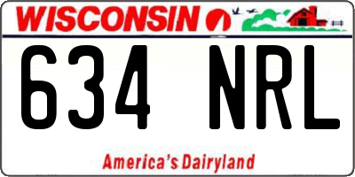 WI license plate 634NRL