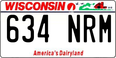 WI license plate 634NRM