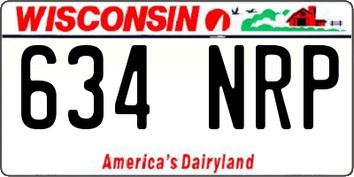 WI license plate 634NRP