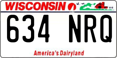 WI license plate 634NRQ