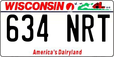 WI license plate 634NRT