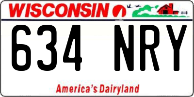 WI license plate 634NRY