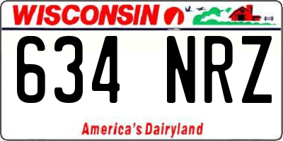 WI license plate 634NRZ