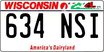 WI license plate 634NSI